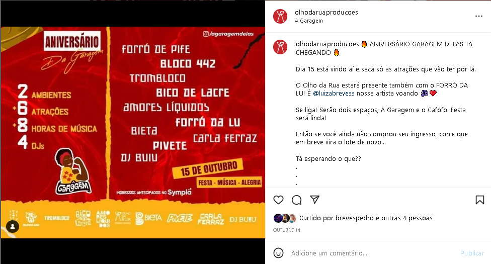 2022 – Produção Forró da Lu de Luiza Breves no Garagem Delas